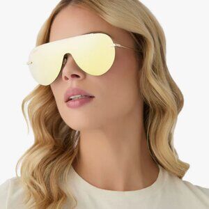 Sunday Somewhere sunglasses Brand New Iris Yellow Gold frame Yellow Mirror lens